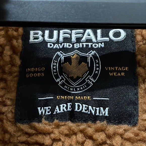 NEW Buffalo David Bitton Blue Mens Acid Wash Sherpa Denim Jacket - Large - Picture 12 of 13